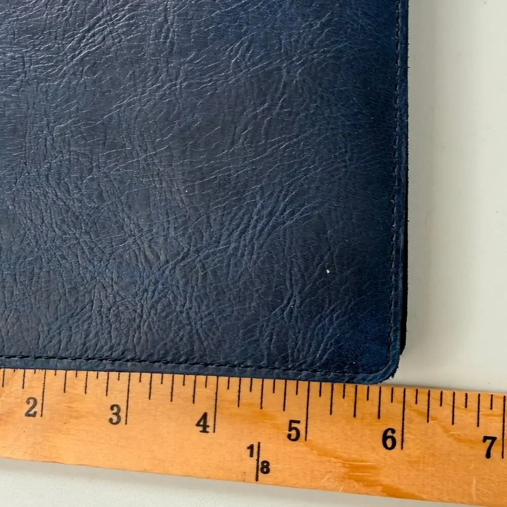 Innovative Journaling Seabreeze Leather Journal Handmade Deckle Edge Paper Navy